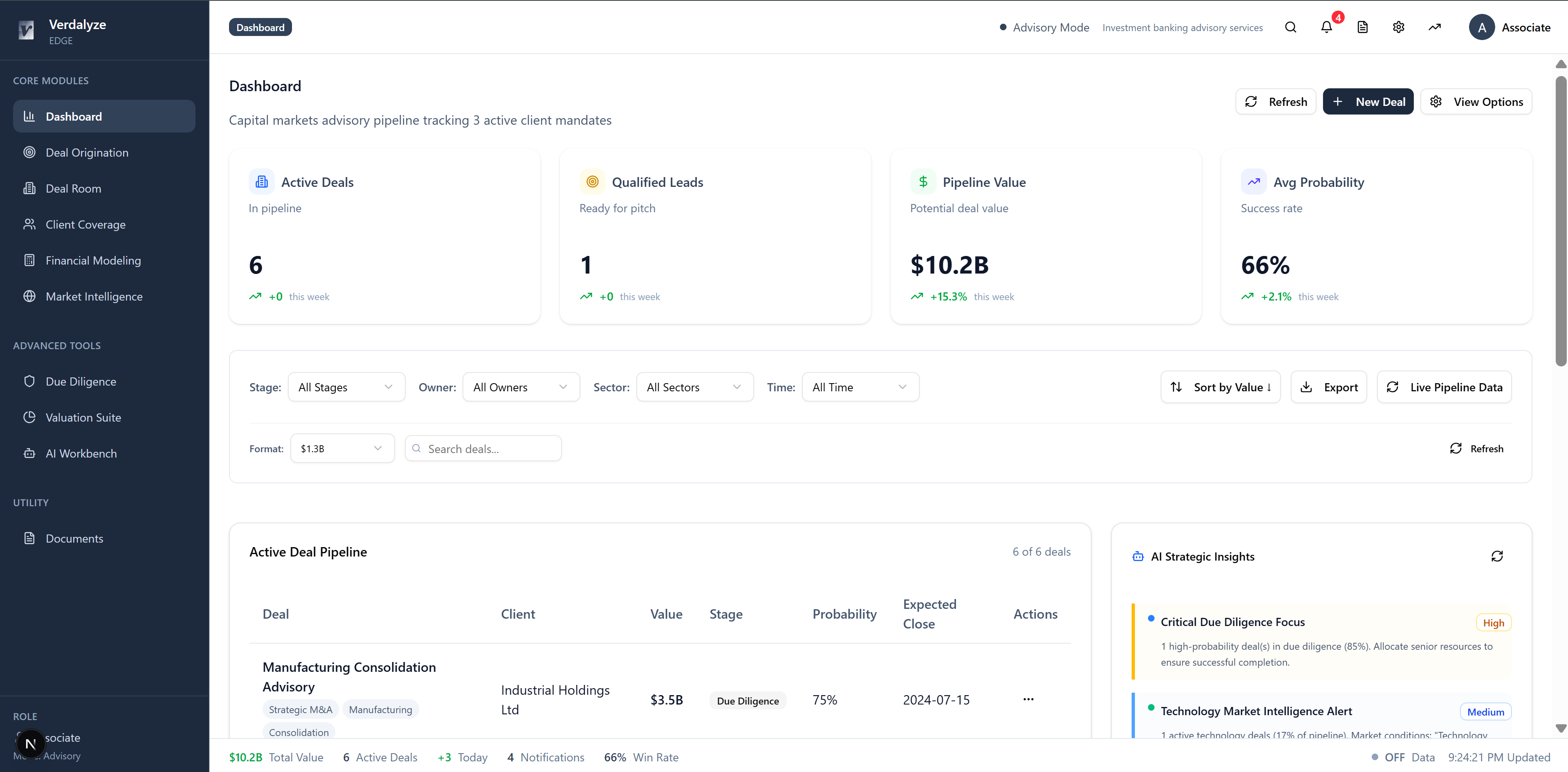 Verdalyze Edge Dashboard Interface